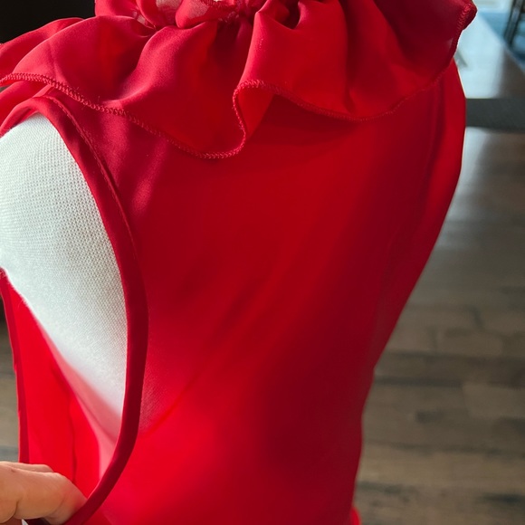 NWOT WILLIE SMITH silky red tanktop with gorgeous detailing. No flaws. Perfect - Picture 4 of 5